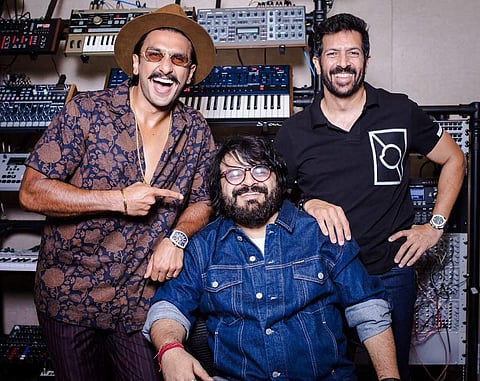 Ranveer Singh and pritam. (Photo | Twitter@Taranadarsh)