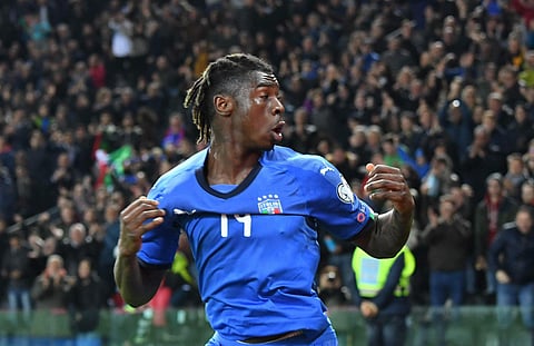 Moise Kean was subjected to racist chants from sections of Cagliari support (Photo | AP)