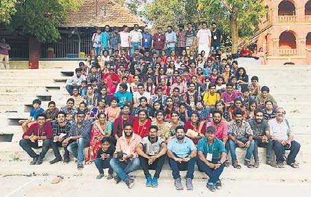 Students at the four-day 'Harithanagarotsavam' camp organised by the Thiruvananthapuram Municipal Corporation at Government Model Boys Higher Secondary School