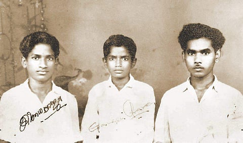 Ilaiyaraaja with Gangai Amaran (centre)
