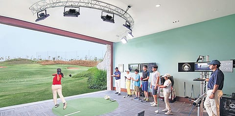 Children during a practice session at DLF Golf Academy in Gurugram | Express