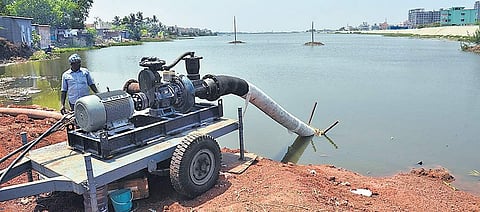 Around 8 MLD of water was pumped on Monday D Sampathkumar