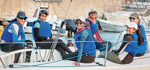 RMYC J80 team practicing at their facility in Chennai