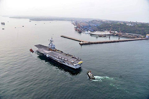 While the first phase of the Varuna exercise took place off the coast of Goa, the second leg was held in Djibouti where China set up its first overseas military base nearly two years ago. (Photo | ANI/Twitter)