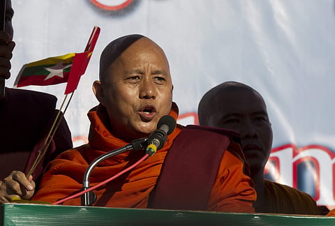 Buddhist monk and anti-Muslim community leader Wirathu (File | AP)