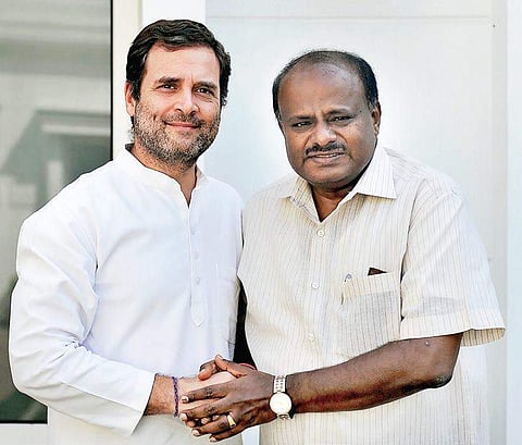 Rahul Gandhi meets Karnataka Chief Minister HD Kumaraswamy in New Delhi | PTI