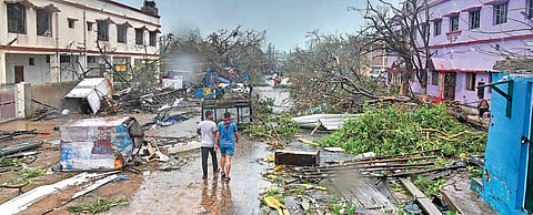 A visual of the destruction caused by Cyclone Fani after it made landfall in Puri on Friday. (Photo | PTI)