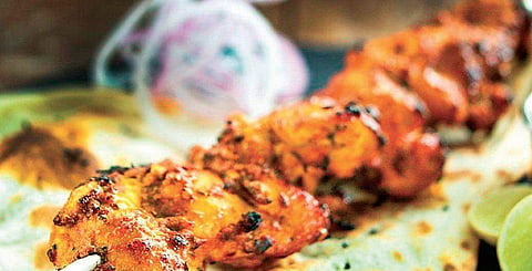 Chef Matloob’s Chicken Tikka preparation at The Claridges
