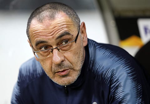 The Europa League win last month was Sarri's first major trophy as a coach | AP