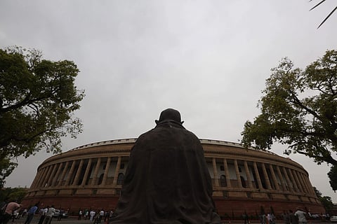 A view of Parliament House during the first session of the 17th Lok Sabha in New Delhi Monday June 17 2019. | (Shekhar Yadav | EPS)