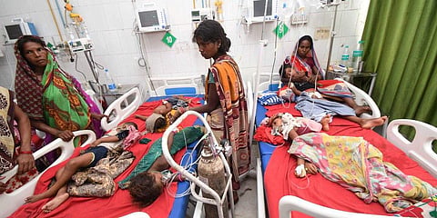 Children showing symptoms of AES being treated in Muzaffarpur. (File Photo | PTI)