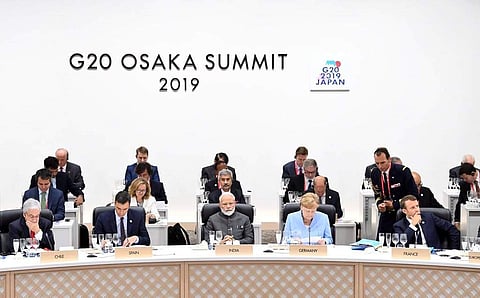 Modi at the G20 Osaka summit. (Photo | Twitter)