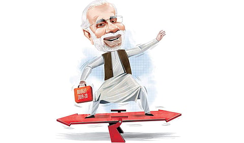Budget 2019: Modi has to do a balancing act.(Express Illustration | Amit Bandre)