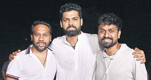The actor along with producer Pushkar Mallikarjunaiah and Sachin Ravi Rakshit Shetty and Shanvi Srivastava