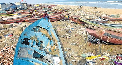 The damaged boats at Penthakota in Puri | Biswanath swain