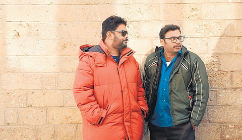 Shah Ra (left) of YouTube channel Temple Monkeys with filmmaker Sundar C