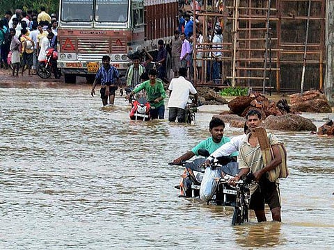 Water level at Teesta, Sankosh, Raidak, Kaljani, Korola, Shil, Torsa and Ghish rivers have risen to alarming levels. (Photo| PTI)