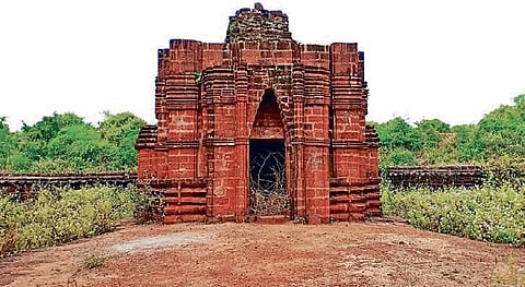 The Jagannath temple in Raibania fort. (Photo | Express)