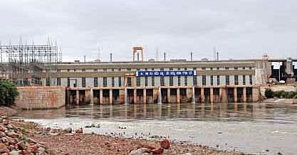 Water being released from Almatti Dam on Wednesday (Photo| EPS)