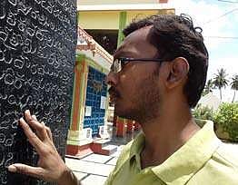 Freelance archaeologist and KBN College Assistant Professor Varanasi Rahul (Photo |EPS)