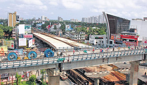 Ongoing work of Vyttila flyover (File Pic)
