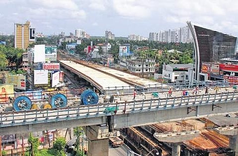 Ongoing work of Vyttila flyover (File Pic)