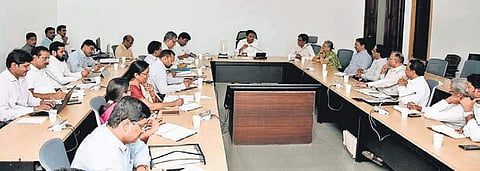 CM Jagan addresses the expert committee constituted to devise an education policy on Friday I Express