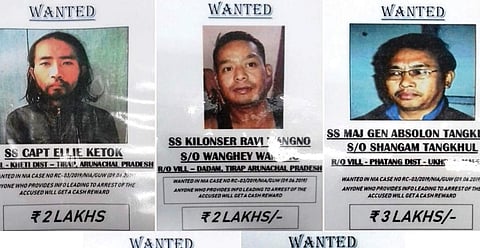 The NIA announced cash rewards of Rs.3 lakh each for Absolon Tangkhul and Victor Tangkhul and Rs.2 lakh each for Ravi Wangno, Ellie Ketok and Apem.