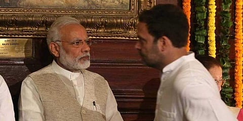 File Image of PM Narendra Modi (L) and Congress chief Rahul Gandhi (R).