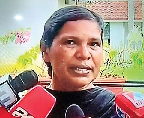 Sr Lucy Kalappura speaking to reporters at Mananthavady in Wayanad on Saturday