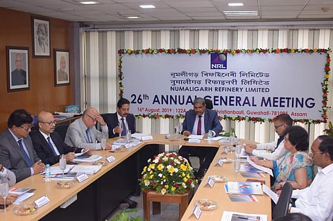 The 26th AGM of Numaligarh Refinery is held and chaired by BPCl C&MD D Rajkumar (Photo | Special Arrangement)