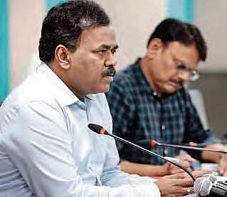 HMWS&SB Managing Director M Dana Kishore at press conference in Hyderabad. (File Photo | R Satish Babu, EPS)