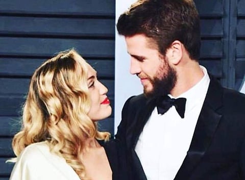 Singer Miley Cyrus and actor Liam Hemsworth (Photo | Facebook)