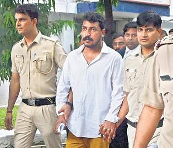 Bhim Army chief Chandrashekhar Azad being brought to a court |( Photo | PTI )