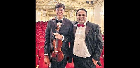 Parth Sarthi, 16, a teen violinist from Noida who represented India at Budapest's 'Voyage to Europe' music concert.