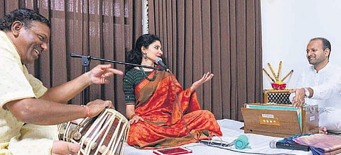 music-enthusiast Deepa Rajan Karri and singer Harini Rao (Photo |EPS)
