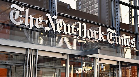 Times headquarters building (File photo | AFP)