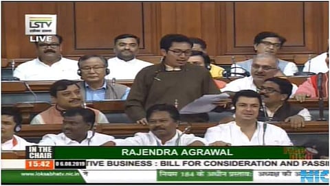 Jamyang Tsering Namgyal, BJP MP from Ladakh. (LS TV screengrab)