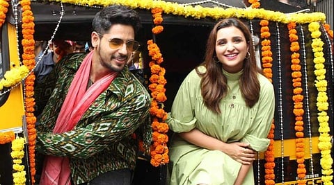 A still from Sidharth Malhotra, Parineeti Chopra-starrer 'Jabariya Jodi'.