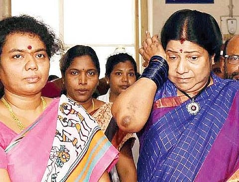 Former Andhra Pradesh Women Commission chairperson Nannapaneni Rajakumari (File Photo |EPS)