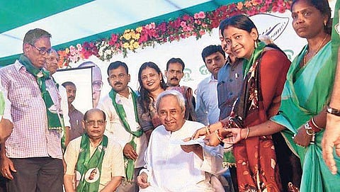 Chief Minister Naveen Patnaik during BJD’s membership drive at party office in Bhubaneswar (File Photo |EPS)