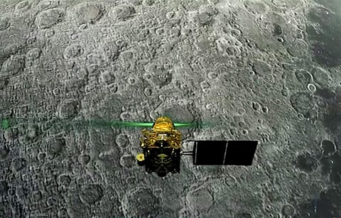 The 2,379 kg Chandrayaan-2 orbiter continues to fly around the moon (File Photo | PTI)