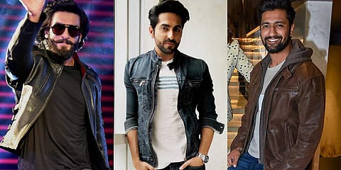 Bollywood actors (from L) Ranveer Singh, Ayushmann Khurrana and Vicky Kaushal (Photo | PTI)