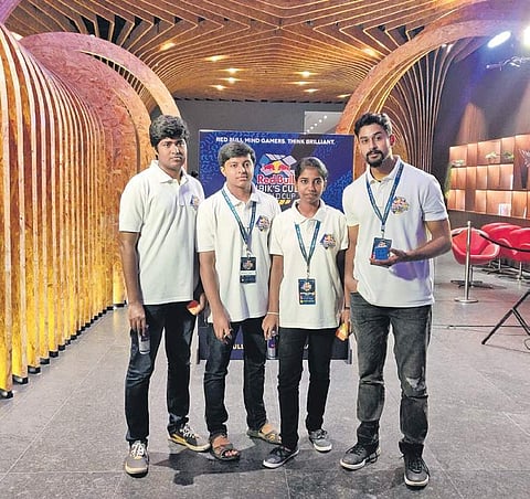(L-R) Vijay, Aniket, Lakshimi and Bhargav will take part in the RedBull Rubik’s Cube World Cup