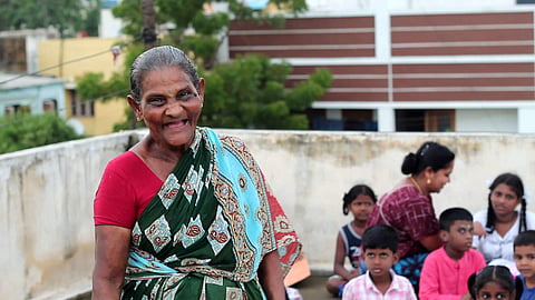This 80 year old 'idli paati' has been single-handedly running a small idli shop for the last 19 years. ( Photo | Rakesh Kumar)