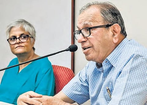 Professor G Haragopal speaking in Hyderabad