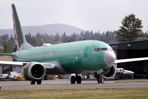 A Boeing 737 MAX 8, being built for American Airlines, makes a turn on the runway as it's readied for takeoff on a test flight in Renton, Washington. (Photo | File, AP)