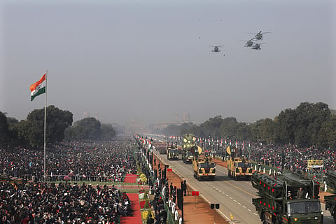 India's Republic Day parade marches through Rajpath, the ceremonial boulevard in New Delhi, India, Sunday, Jan. 26, 2020. (Photo | AP)