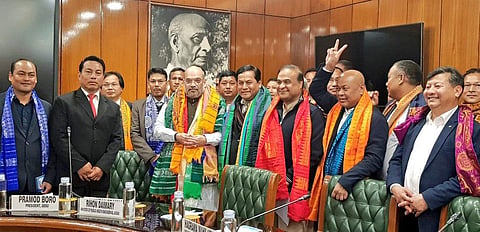 The tripartite agreement was signed by Assam Chief Minister Sarbananda Sonowal, top leadership of the four factions of the NDFB, ABSU, Joint Secretary in the Home Ministry Satyendra Garg and Assam Chief Secretary Kumar Sanjay Krishna in presence of Union