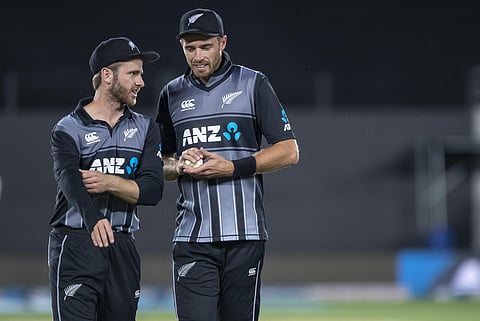 'Will this ever change for us, bro?': Senior New Zealand players Kane Williamson (L) and Tim Southee (Photo | AP)